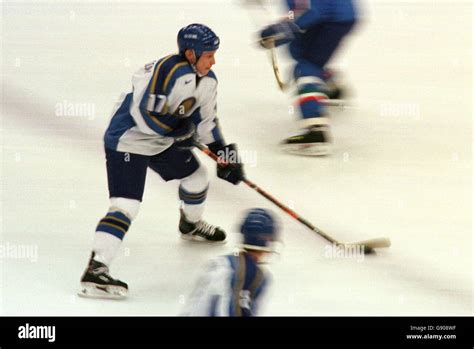 Ice Hockey - Winter Olympics - Nagano 1998 - Preliminary Group A - Italy v Kazakhstan. Action ...