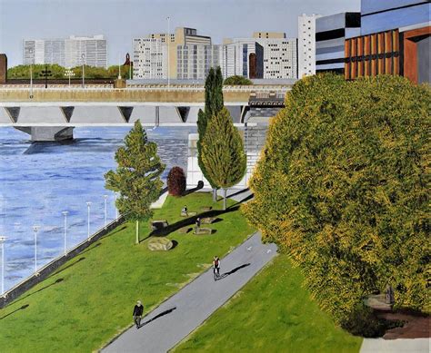 Schuylkill River Trail Painting by Michael Walsh - Fine Art America