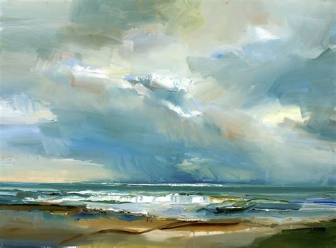 David Atkins, The Sea at Charmouth | Seascapes art, Abstract art landscape, Landscape art