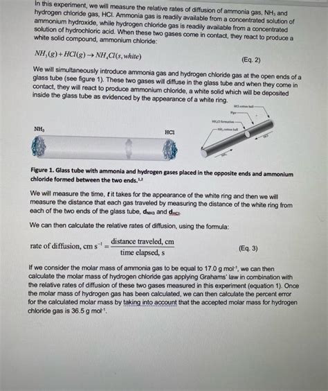 Solved Experiment: Graham's Law - Diffusion of GasesI need | Chegg.com