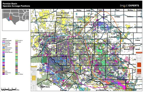 Permian Basin Map, acreage map, company map