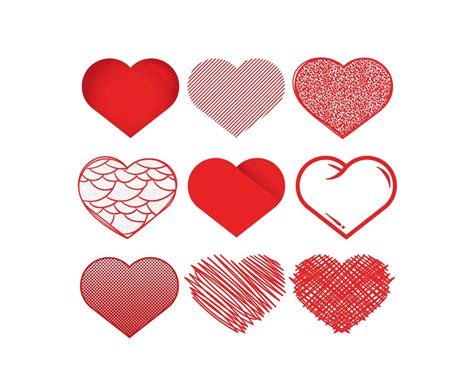 Heart Icon Vector Set Vector Art & Graphics | freevector.com