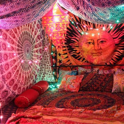 Hippie Bedroom Decor, Hippy Bedroom, Bohemian Living Room Decor, Room ...