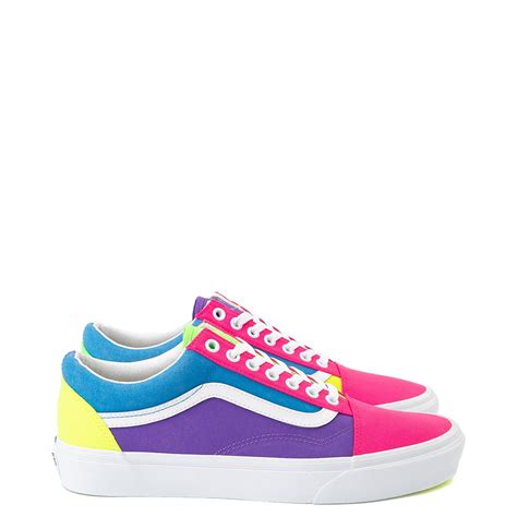 Vans Old Skool Neon Block Skate Shoe - Multi | Journeys | Yellow vans ...