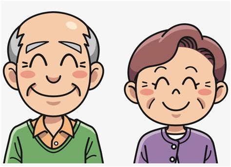 Grandpa Clipart Happy Old Couple - Grandma And Grandpa Clipart - Free ...