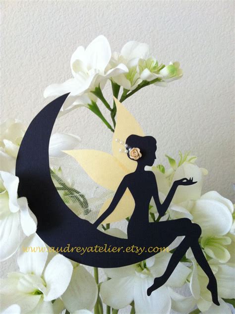 Silhouette Art Fairy on the Moon - Etsy