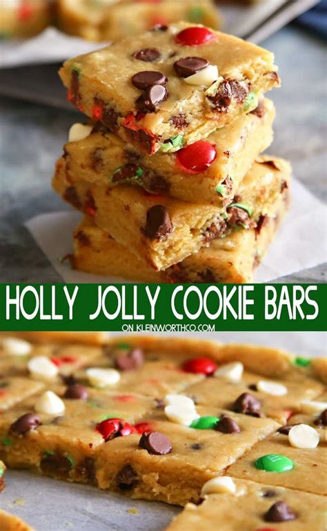 Holly Jolly Cookie Bars are an easy to make Yummy Bar Recipe that are ...