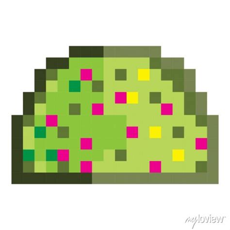 Pixel art bush. nature elements. vector pixel art. posters for the wall • posters vector, pixel ...