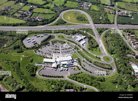 aerial view of Norton Canes M6 Toll, Roadchef Motorway Services Stock Photo, Royalty Free Image ...