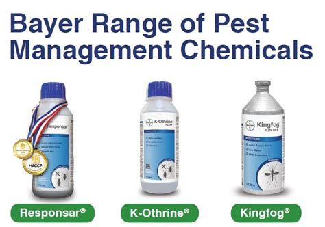 Bayer range of pest management chemicals