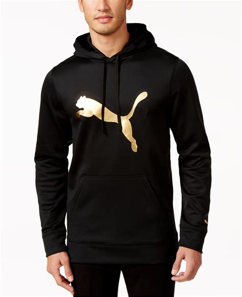 Puma Men's Metallic Dynamic Fleece Hoodie in Black for Men | Lyst