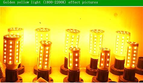 LED Corn Light Yellow 2200K 110V 220V B22 LED Bulb Light SMD 5730 Energy Saving Lamps For Hotel ...