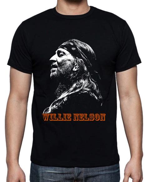 Willie Nelson American Singer Legend Men's black T-shirt