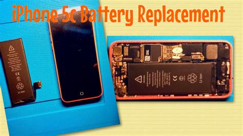 iPhone 5c battery replacement - YouTube