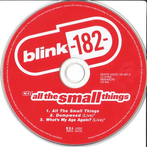 Release “All the Small Things” by blink‐182 - Cover art - MusicBrainz