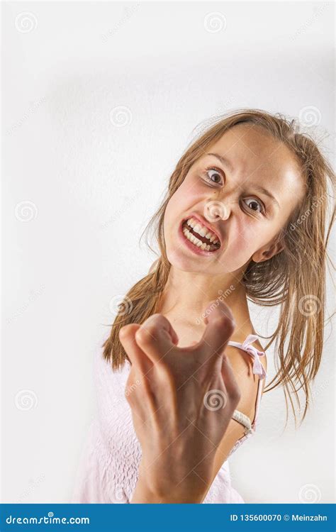 Angry Shouting Young Teenage Girl Stock Photo - Image of angry, cute: 135600070