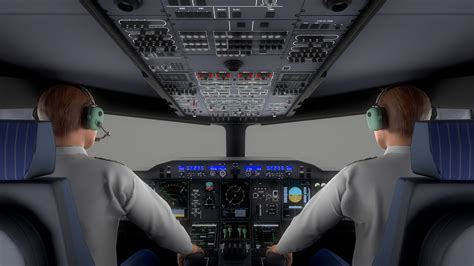 RenderHub - Airbus A380 Cockpit Interior with Pilots