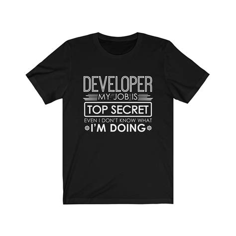 Funny Developer Shirt / Top Secret Developer Tee / Developer - Etsy