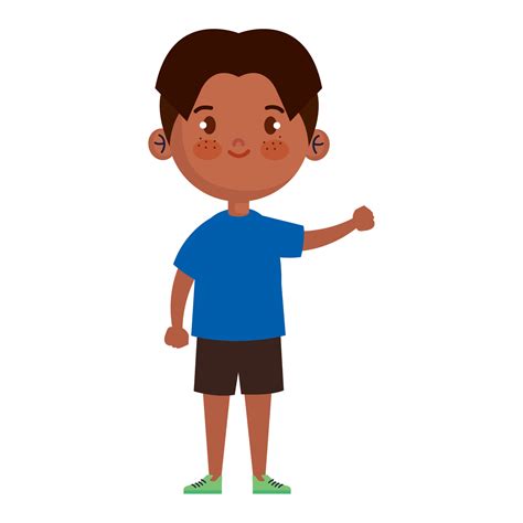 little boy standing position 11376018 Vector Art at Vecteezy