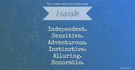 The hidden meaning of the name Isaiah | Namious