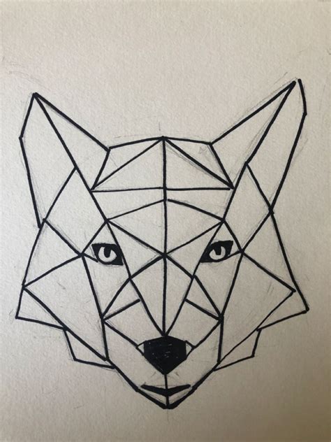 DIGITAL DOWNLOAD GEOMETRIC WOLF DRAWING INSTRUCTIONS- for K-5th Grade ...