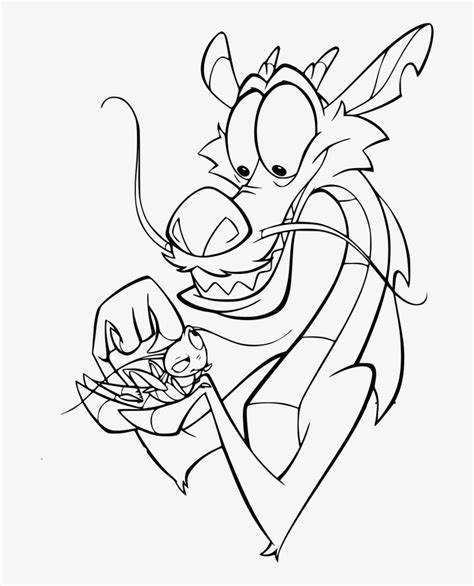 Movies, Personal Use, Mushu - Mushu Mulan Coloring Pages - Free Transparent PNG Download - PNGkey