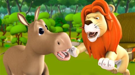 The Lion King Cunning Fox & Foolish Donkey English Story 3D Animated ...