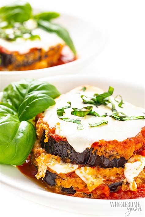 Healthy Keto Eggplant Parmesan Recipe | Wholesome Yum