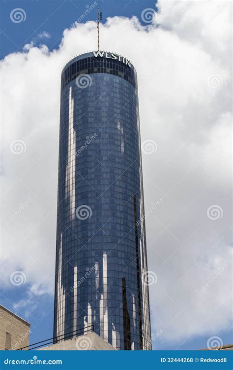 Westin Tower Atlanta editorial stock photo. Image of westin - 32444268