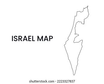 Map Israel Outline Map Israel Vector Stock Vector (Royalty Free ...