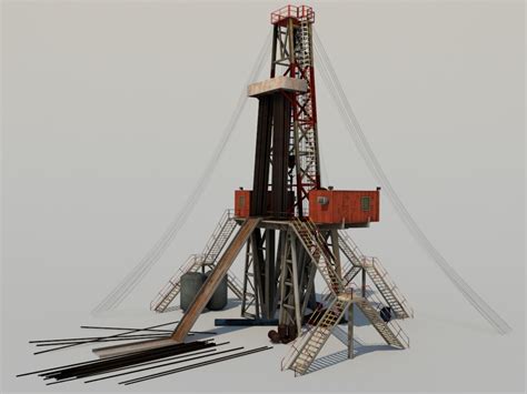 Land Drill Rig 3D Model - Realtime - 3D Models World