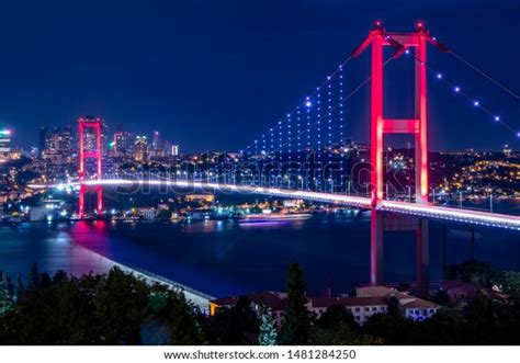 Istanbul Bosphorus Bridge Night Expedition Stock Photo (Edit Now) 1481284250