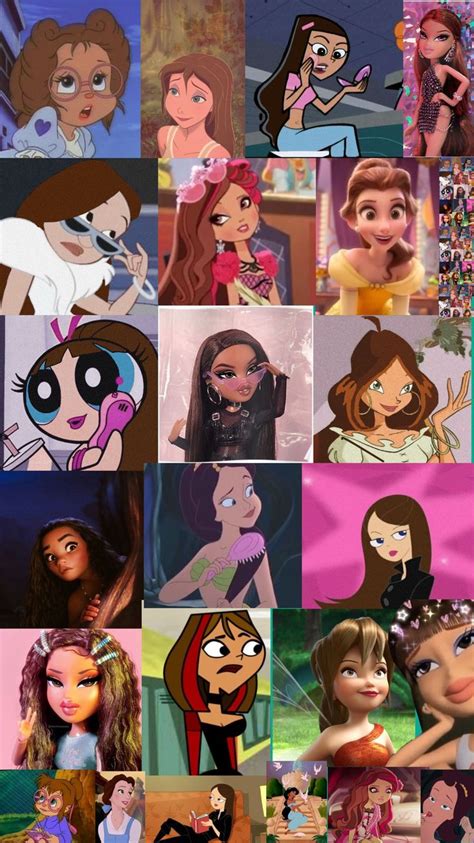 brown-haired cartoons👸🏽 | Girl cartoon characters, Cartoon character ...