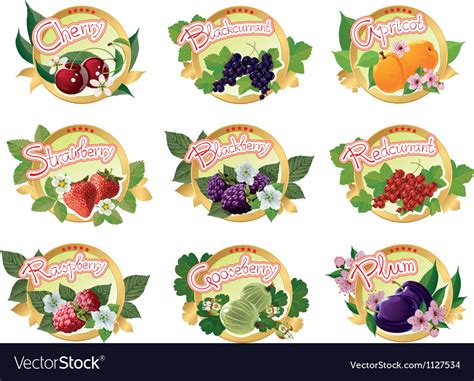 Set labels for marmalade Royalty Free Vector Image