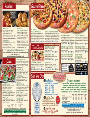 Bc Pizza Menu - Fill Online, Printable, Fillable, Blank | pdfFiller