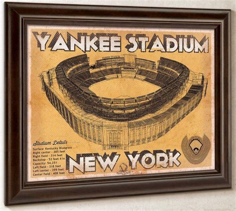 Ny Yankees - Yankee Stadium Vintage Baseball Print Poster – Poster ...