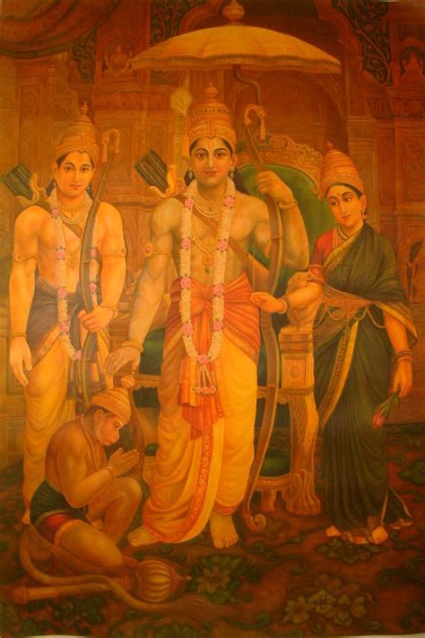 Ram Darbar Oil Painting on Canvas | Exotic India Art