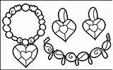 Pretty Awesome jewelry Collection coloring Page  Kids sketch template