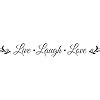 Amazon.com: Wall Decal Quote Live Laugh Love Embellishment Wall Decal ...