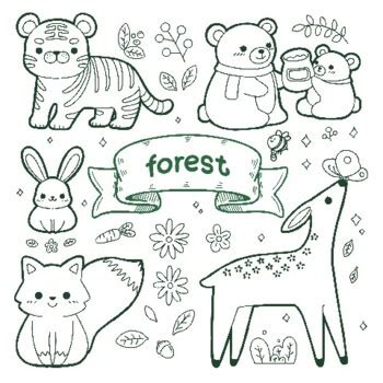 Forest Animals Coloring Pages For Kids