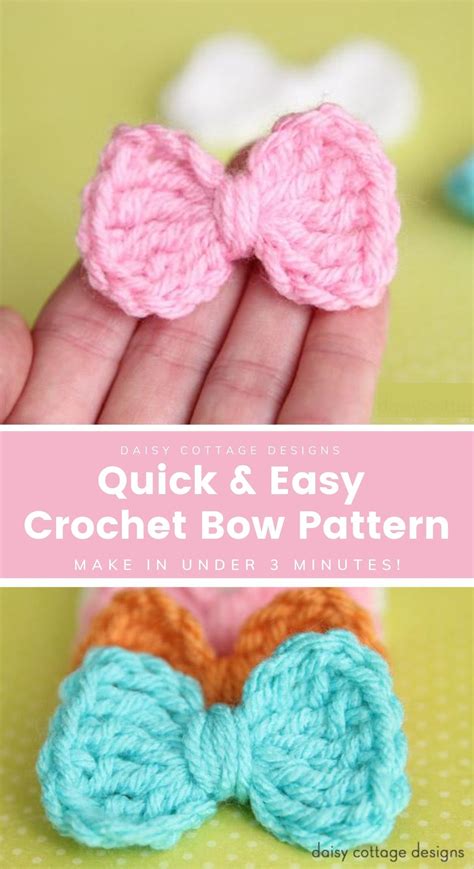 Crochet bow pattern – Artofit