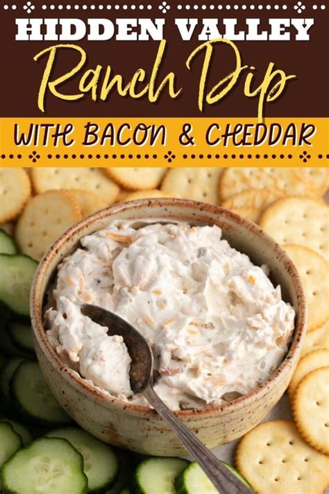 Hidden Valley Ranch Dip with Bacon & Cheddar - Insanely Good