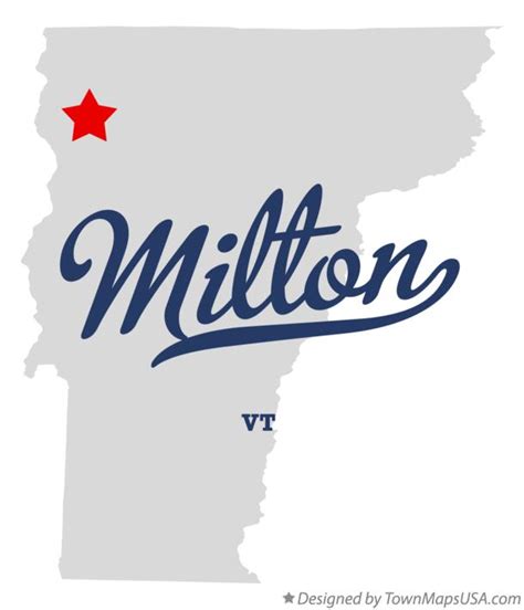 Map of Milton, VT, Vermont