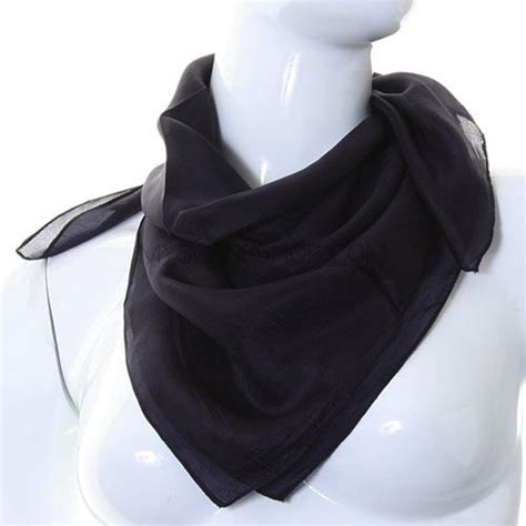 Sale > black satin square scarf > in stock