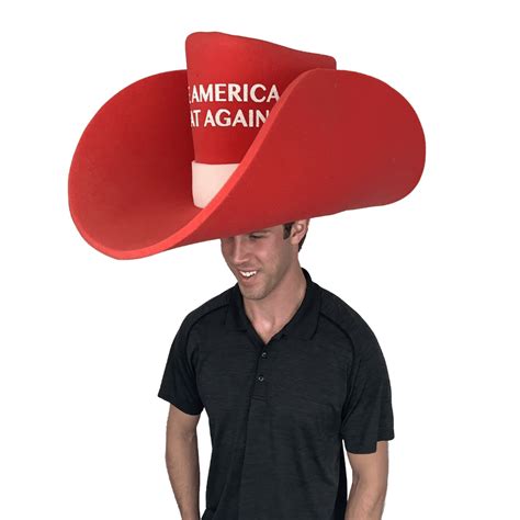 Giant Foam Cowboy "Make America Great Again" Hat – Conservative Comedy