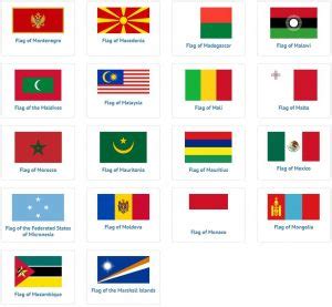 Flags of Countries that Start with M – Countryaah.com