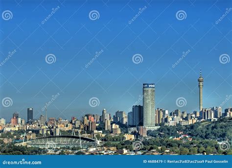 Johannesburg City skyline editorial stock image. Image of angle - 4688479