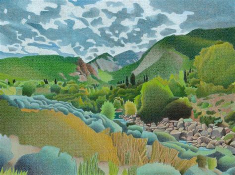 Wasatch Mountains - Colored Pencil Drawing | Western landscape ...