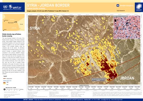 Syria - Jordan: Shelter density map at Rukban border crossing - Imagery ...