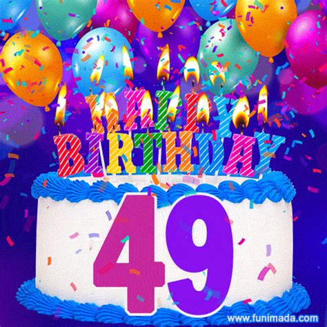 Happy 49th Birthday Animated GIFs | Funimada.com